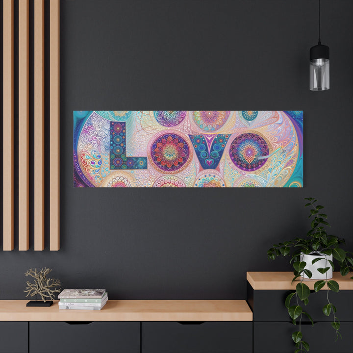 Psychedelic Mandala Love - Matte Canvas Print 1.25" - Canvas - g(0D·IO) - 36" x 36" - 1.25" -