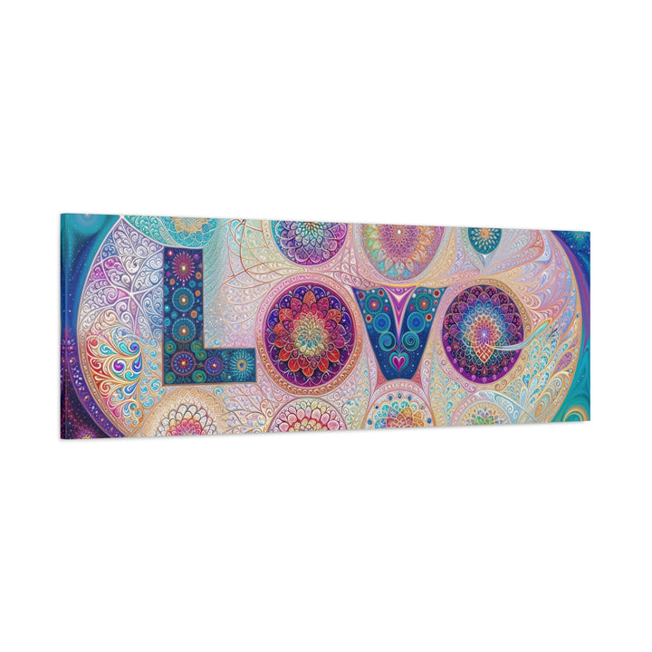 Psychedelic Mandala Love - Matte Canvas Print 1.25" - Canvas - g(0D·IO) - 36" x 36" - 1.25" -