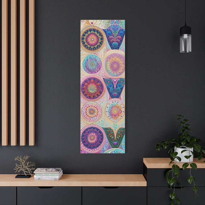 Psychedelic Mandala Love - Matte Canvas Print 1.25" - Canvas - g(0D·IO) - 36" x 36" - 1.25" -