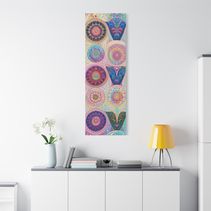 Psychedelic Mandala Love - Matte Canvas Print 1.25" - Canvas - g(0D·IO) - 36" x 36" - 1.25" -