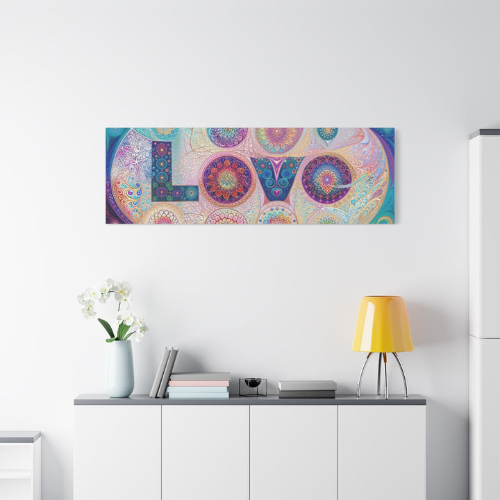 Psychedelic Mandala Love - Matte Canvas Print 1.25" - Canvas - g(0D·IO) - 36" x 36" - 1.25" -