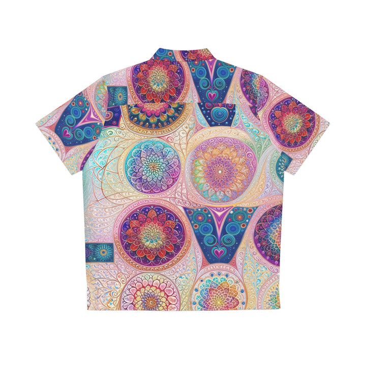 Psychedelic Mandala Love - Men's Hawaiian Shirt - All Over Prints - g(0D·IO) - S - Black -