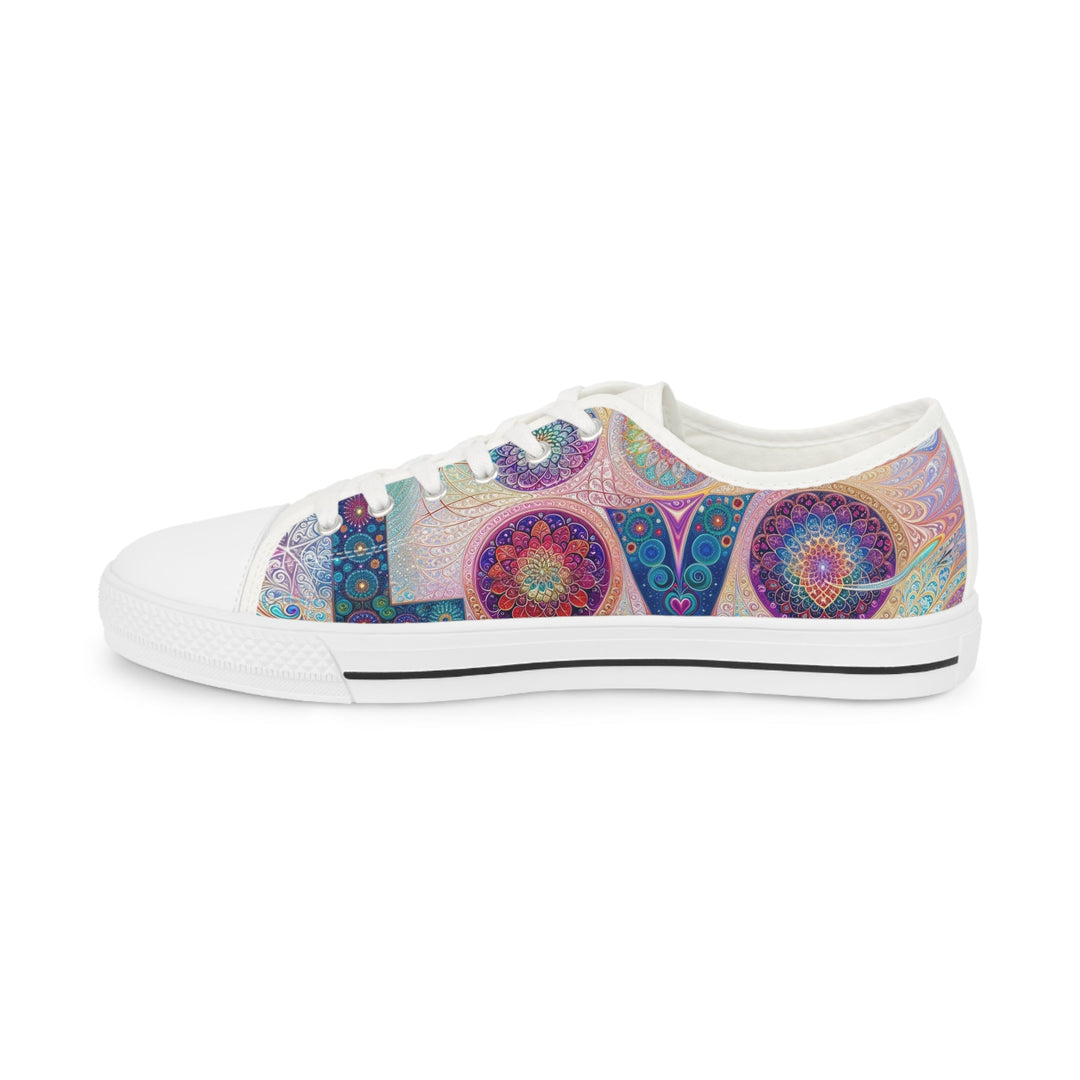 Psychedelic Mandala Love - Men's Lowtop Sneakers - Shoes - g(0D·IO) - US 5 - Black sole -