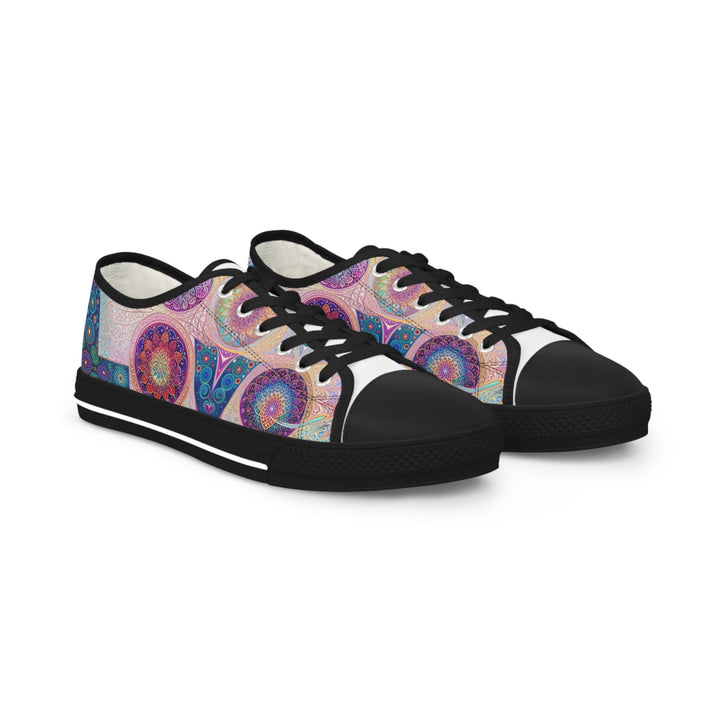 Psychedelic Mandala Love - Men's Lowtop Sneakers - Shoes - g(0D·IO) - US 5 - Black sole -