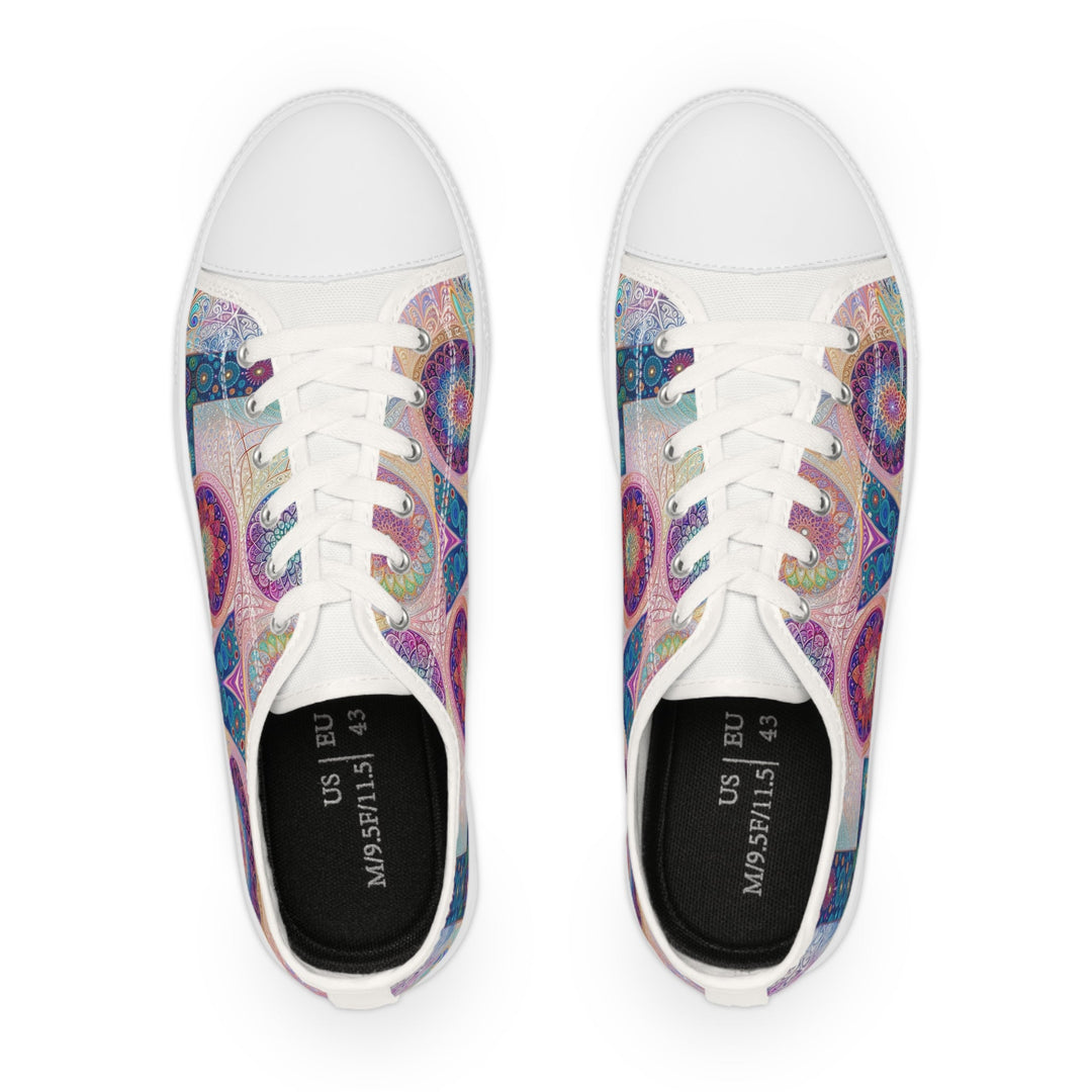 Psychedelic Mandala Love - Men's Lowtop Sneakers - Shoes - g(0D·IO) - US 5 - Black sole -