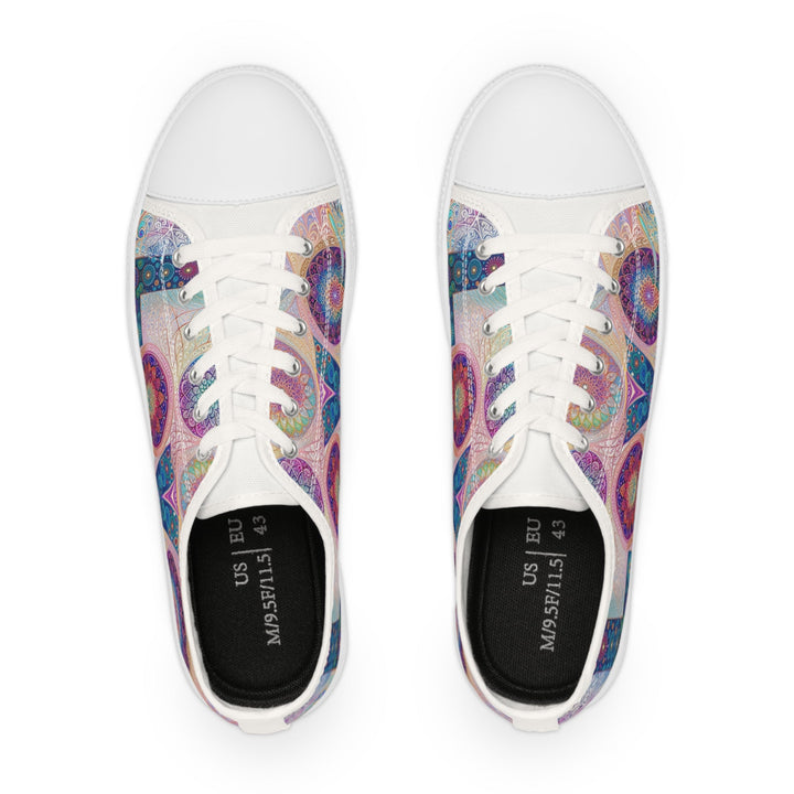 Psychedelic Mandala Love - Men's Lowtop Sneakers - Shoes - g(0D·IO) - US 5 - Black sole -