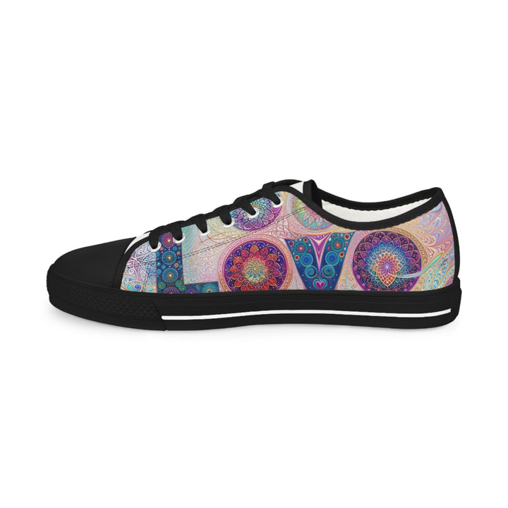 Psychedelic Mandala Love - Men's Lowtop Sneakers - Shoes - g(0D·IO) - US 5 - Black sole -