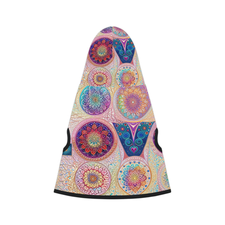 Psychedelic Mandala Love - Pet Hoodie - Pets - g(0D·IO) - XXS - Black Rib -