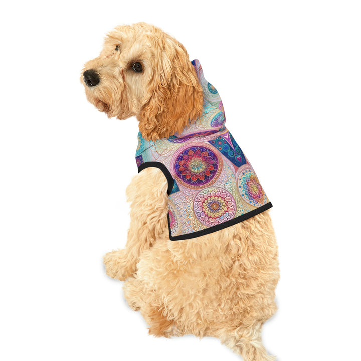 Psychedelic Mandala Love - Pet Hoodie - Pets - g(0D·IO) - XXS - Black Rib -