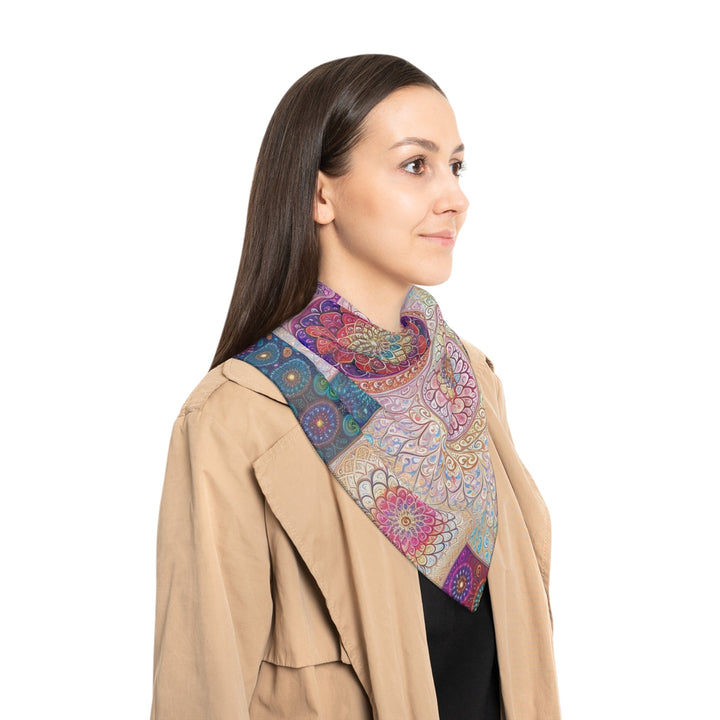 Psychedelic Mandala Love - Poly Scarf - Accessories - g(0D·IO) - Poly chiffon - 50" × 50" -