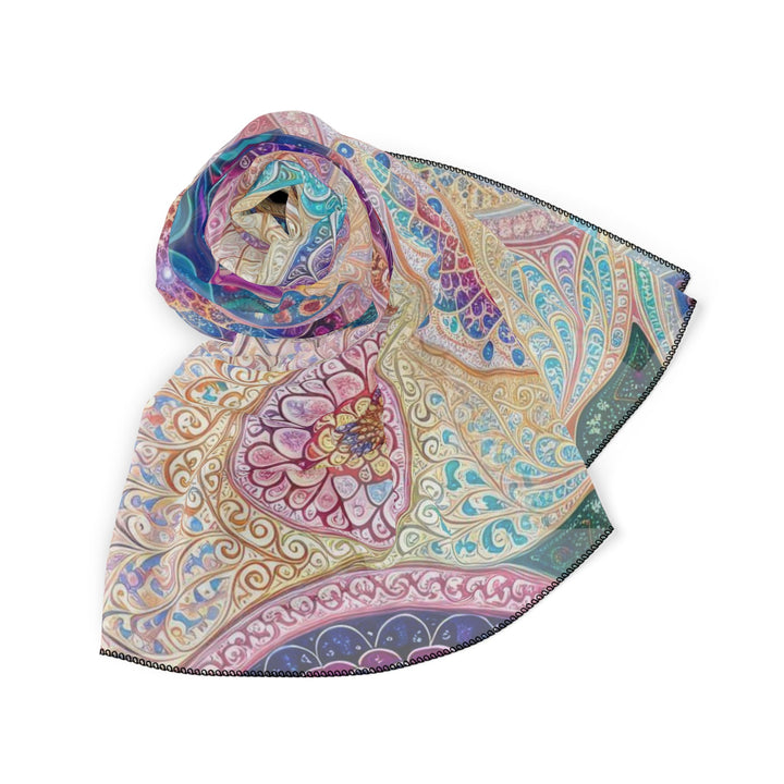 Psychedelic Mandala Love - Poly Scarf - Accessories - g(0D·IO) - Poly chiffon - 50" × 50" -