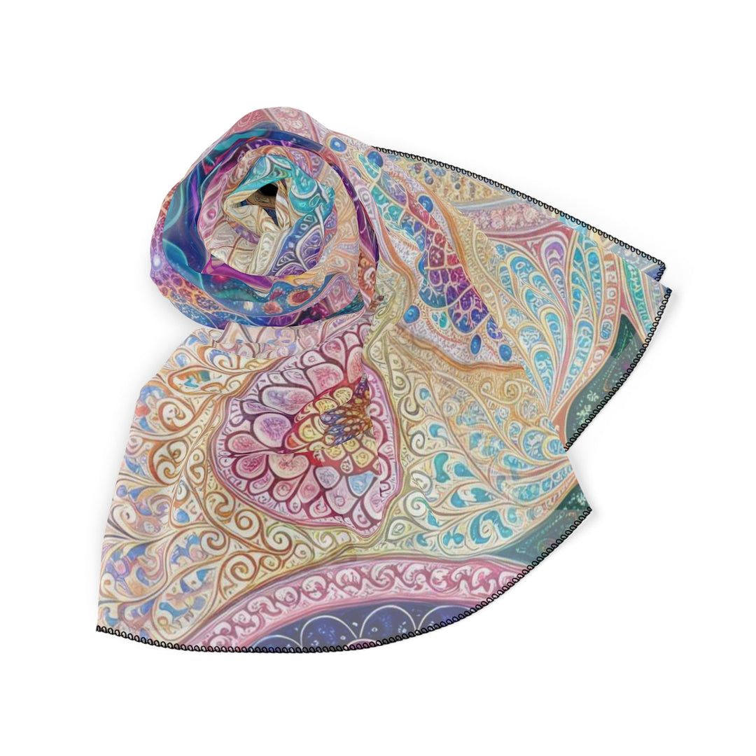 Psychedelic Mandala Love - Poly Scarf - Accessories - g(0D·IO) - Poly chiffon - 50" × 50" -