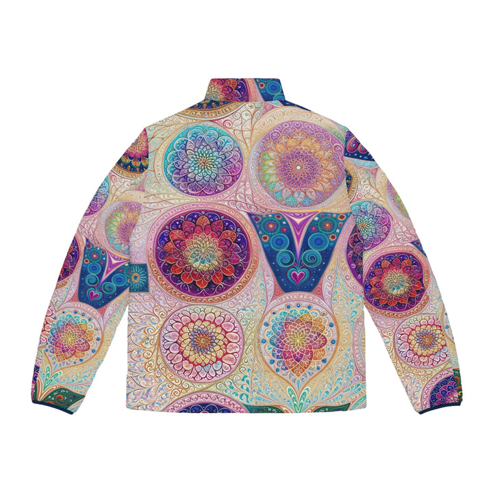 Psychedelic Mandala Love - Puffer Jacket - All Over Prints - g(0D·IO) - S - Black zipper -