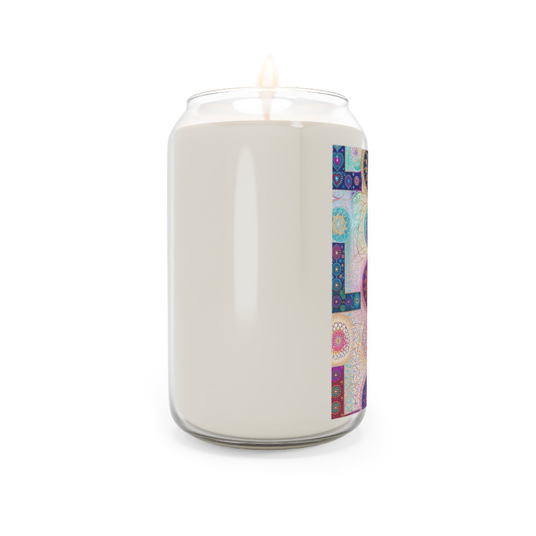 Psychedelic Mandala Love - Scented Candle - Home Decor - g(0D·IO) - Vanilla Bean - 13.75oz -