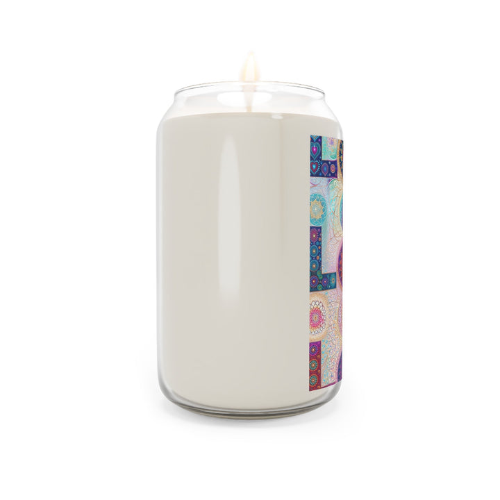 Psychedelic Mandala Love - Scented Candle - Home Decor - g(0D·IO) - Vanilla Bean - 13.75oz -