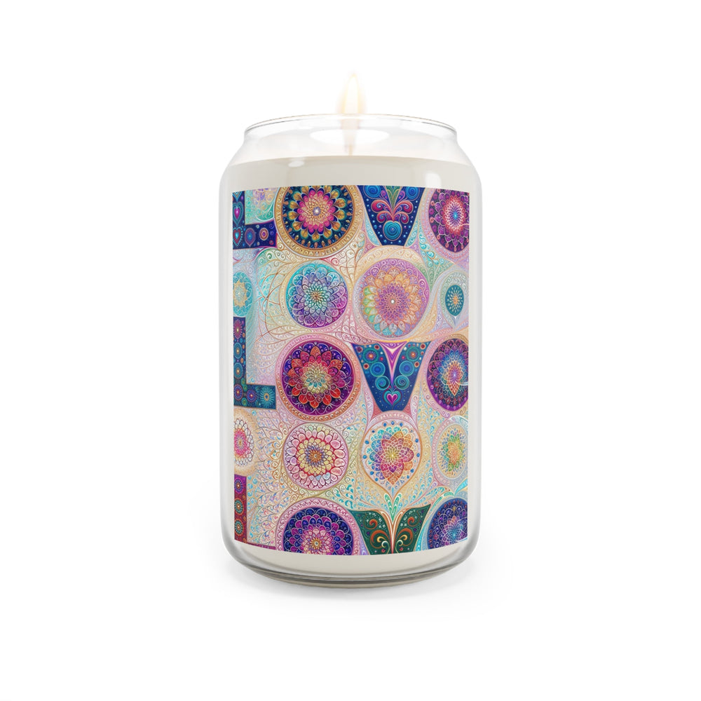 Psychedelic Mandala Love - Scented Candle - Home Decor - g(0D·IO) - Sea Breeze - 13.75oz -