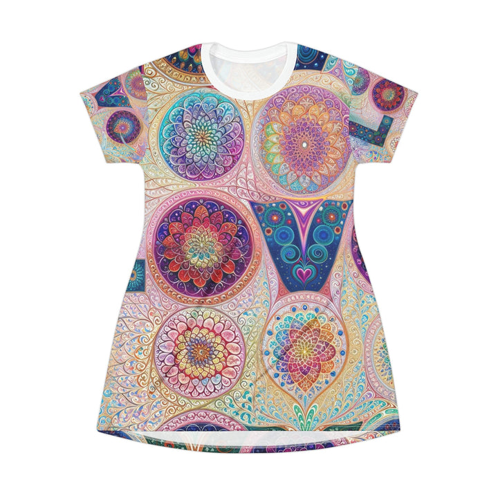 Psychedelic Mandala Love - T-Shirt Dress - All Over Prints - g(0D·IO) - XS - -
