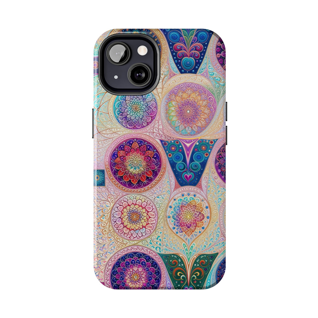 Psychedelic Mandala Love - Tough Phone Case - Phone Case - g(0D·IO) - iPhone 13 Mini - -