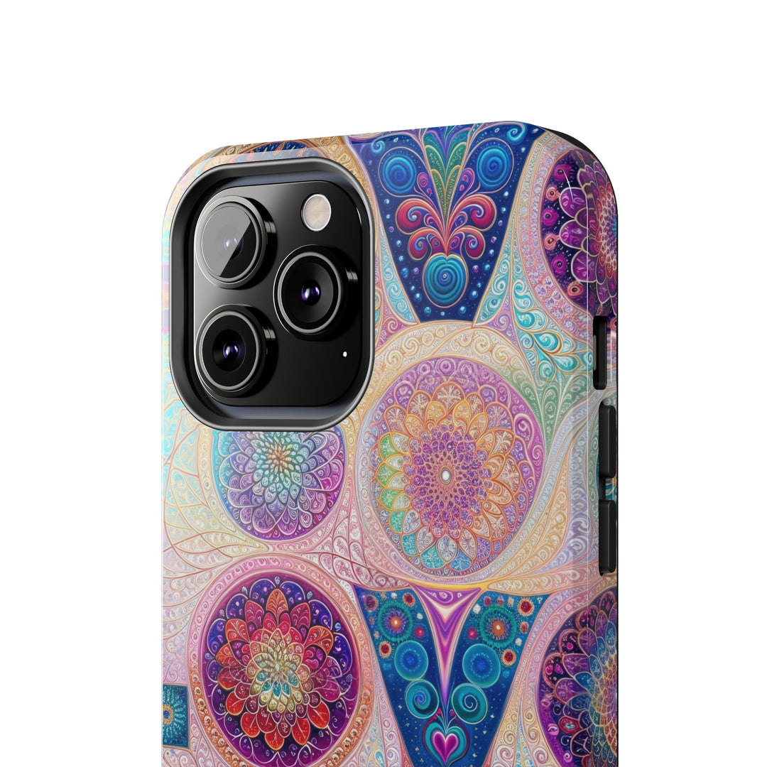 Psychedelic Mandala Love - Tough Phone Case - Phone Case - g(0D·IO) - iPhone 13 Mini - -