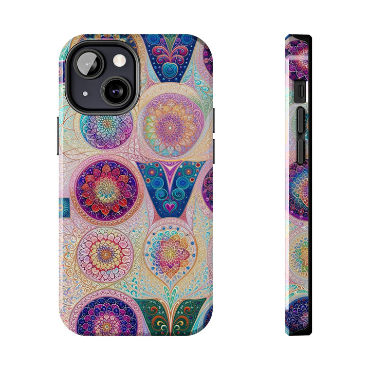 Psychedelic Mandala Love - Tough Phone Case - Phone Case - g(0D·IO) - iPhone 13 Mini - -