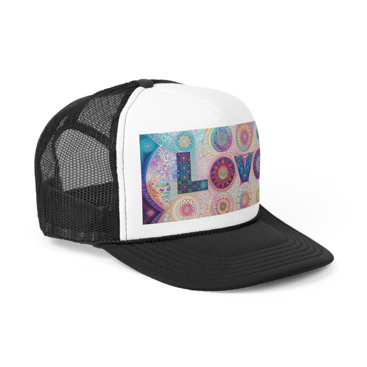 Psychedelic Mandala Love - Trucker Hat - Hats - g(0D·IO) - Pink - One size -