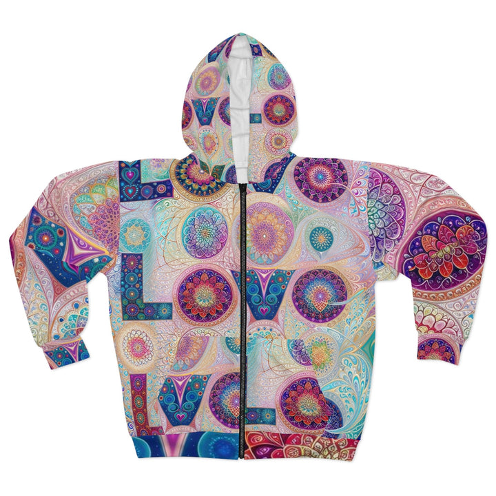 Psychedelic Mandala Love - Unisex Zip Hoodie - All Over Prints - g(0D·IO) - XS - -