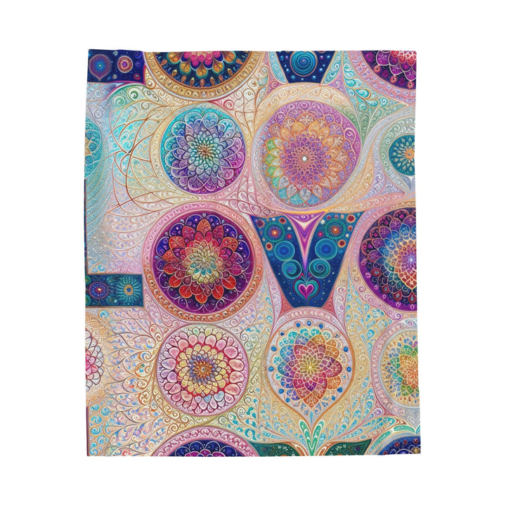 Psychedelic Mandala Love - Velveteen Plush Blanket - All Over Prints - g(0D·IO) - 50" × 60" - -