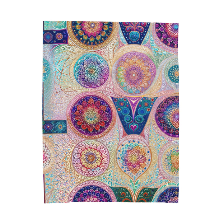 Psychedelic Mandala Love - Velveteen Plush Blanket - All Over Prints - g(0D·IO) - 60" × 80" - -