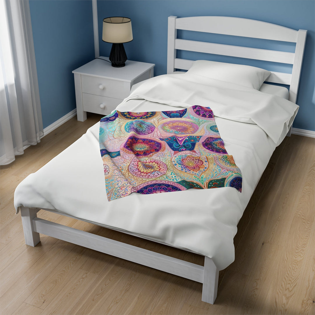 Psychedelic Mandala Love - Velveteen Plush Blanket - All Over Prints - g(0D·IO) - 60" × 80" - -