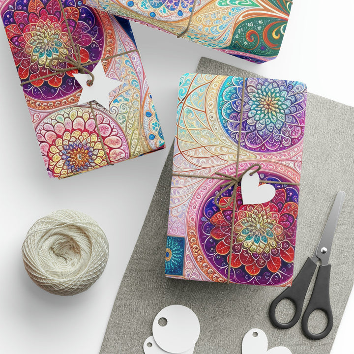 Psychedelic Mandala Love - Wrapping Paper - Home Decor - g(0D·IO) - 30" x 180" - Matte -