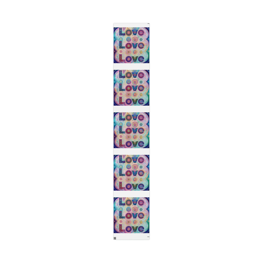 Psychedelic Mandala Love - Wrapping Paper - Home Decor - g(0D·IO) - 30" x 180" - Matte -