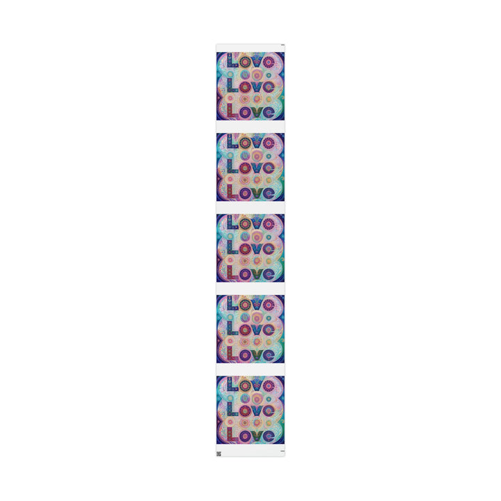 Psychedelic Mandala Love - Wrapping Paper - Home Decor - g(0D·IO) - 30" x 180" - Matte -
