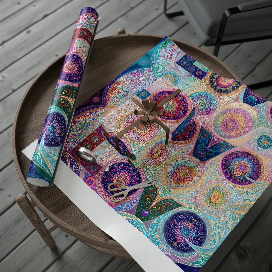 Psychedelic Mandala Love - Wrapping Paper - Home Decor - g(0D·IO) - 30" x 180" - Matte -