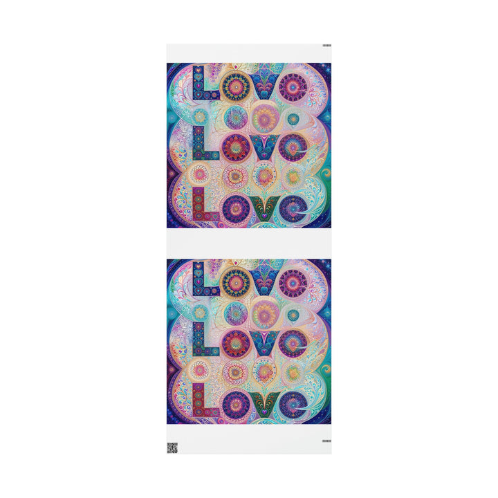 Psychedelic Mandala Love - Wrapping Paper - Home Decor - g(0D·IO) - 30'' x 72'' - Matte -