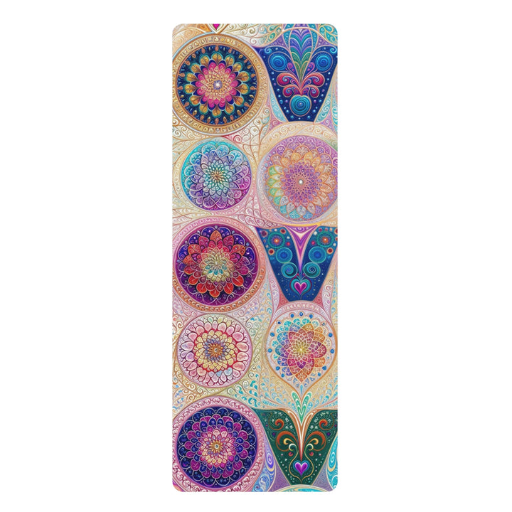Psychedelic Mandala Love - Yoga Mat - Home Decor - g(0D·IO) - 24” x 68” - -