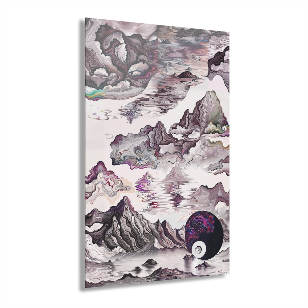 Psychedelic Marble Universe - Acrylic Prints (French Cleat Hanging) - Home Decor - g(0D·IO) - 24" x 36" (Vertical) - 0.25'' -