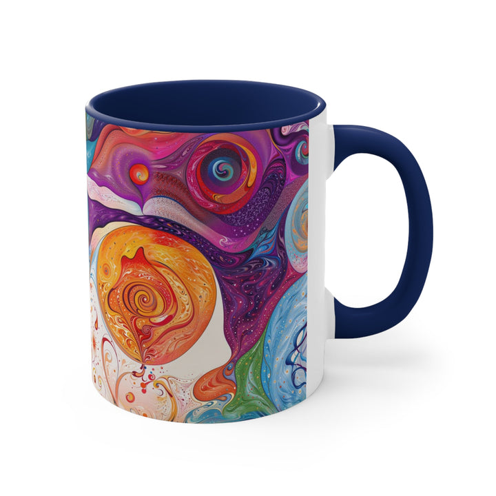 Psychedelic Spiritual Vortex - Accent Coffee Mug - Mug - g(0D·IO) - Pink - 11oz -