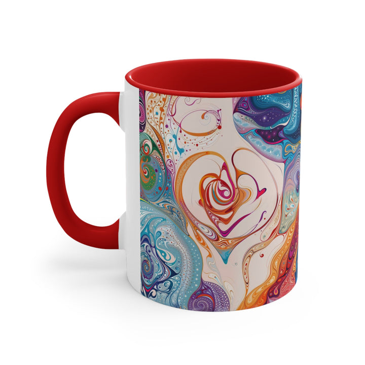 Psychedelic Spiritual Vortex - Accent Coffee Mug - Mug - g(0D·IO) - Pink - 11oz -