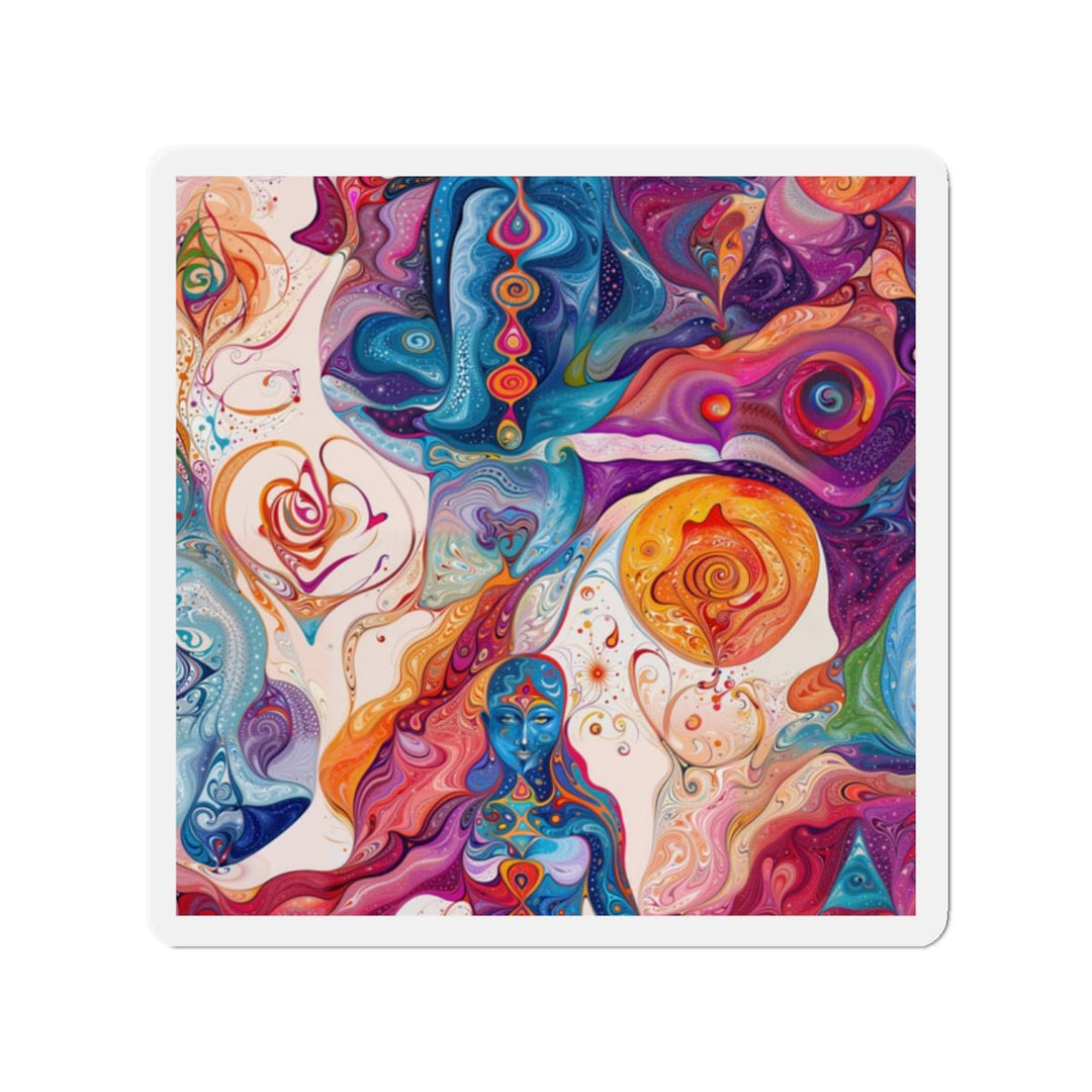 Psychedelic Spiritual Vortex - Die-cut Magnet - Home Decor - g(0D·IO) - 2" x 2" - Die-Cut - 1 pc