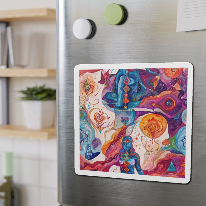Psychedelic Spiritual Vortex - Die-cut Magnet - Home Decor - g(0D·IO) - 6 × 6" - Die-Cut - 1 pc