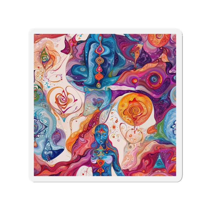 Psychedelic Spiritual Vortex - Die-cut Magnet - Home Decor - g(0D·IO) - 6 × 6" - Die-Cut - 1 pc