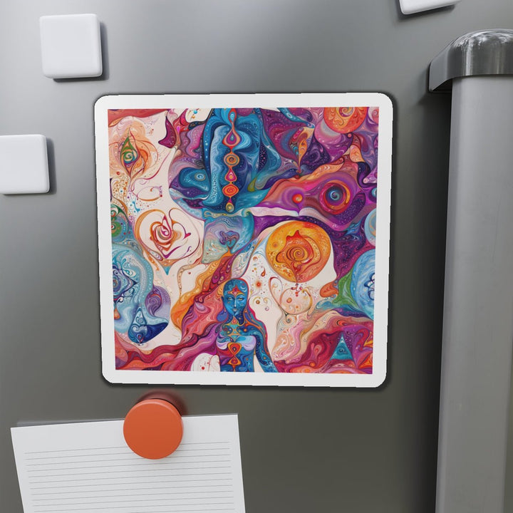 Psychedelic Spiritual Vortex - Die-cut Magnet - Home Decor - g(0D·IO) - 6 × 6" - Die-Cut - 1 pc