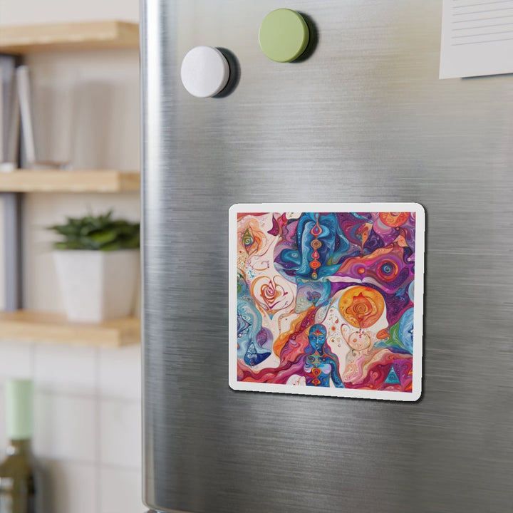 Psychedelic Spiritual Vortex - Die-cut Magnet - Home Decor - g(0D·IO) - 6 × 6" - Die-Cut - 1 pc