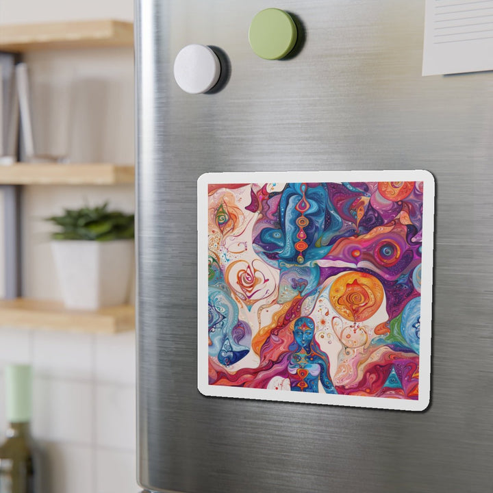 Psychedelic Spiritual Vortex - Die-cut Magnet - Home Decor - g(0D·IO) - 6 × 6" - Die-Cut - 1 pc