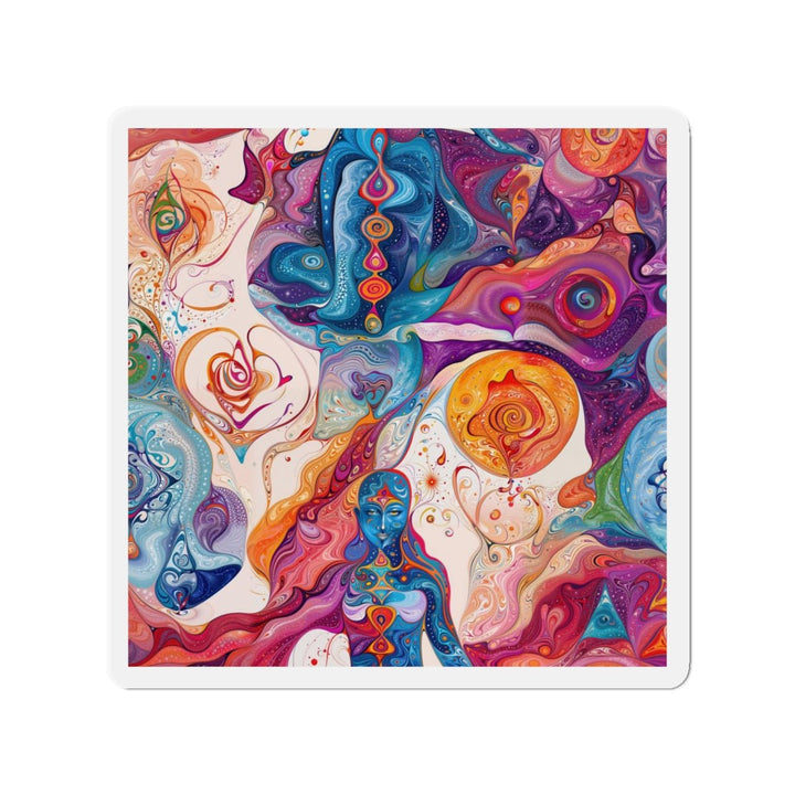 Psychedelic Spiritual Vortex - Die-cut Magnet - Home Decor - g(0D·IO) - 5" x 5" - Die-Cut - 1 pc