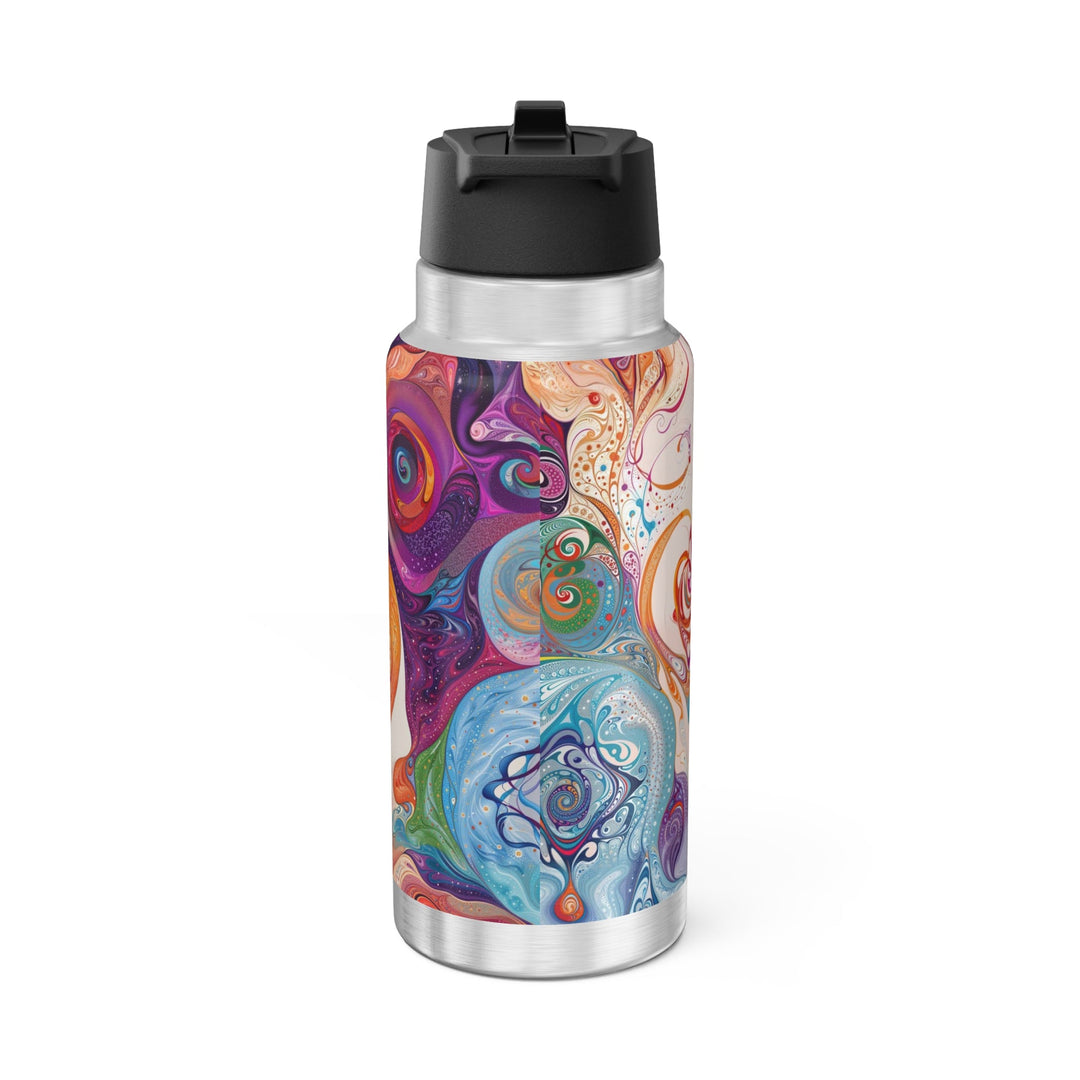 Psychedelic Spiritual Vortex - Gator Tumbler 32oz - Mug - g(0D·IO) - Silver - 32oz -