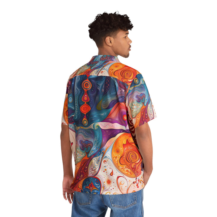 Psychedelic Spiritual Vortex - Men's Hawaiian Shirt - All Over Prints - g(0D·IO) - S - Black -