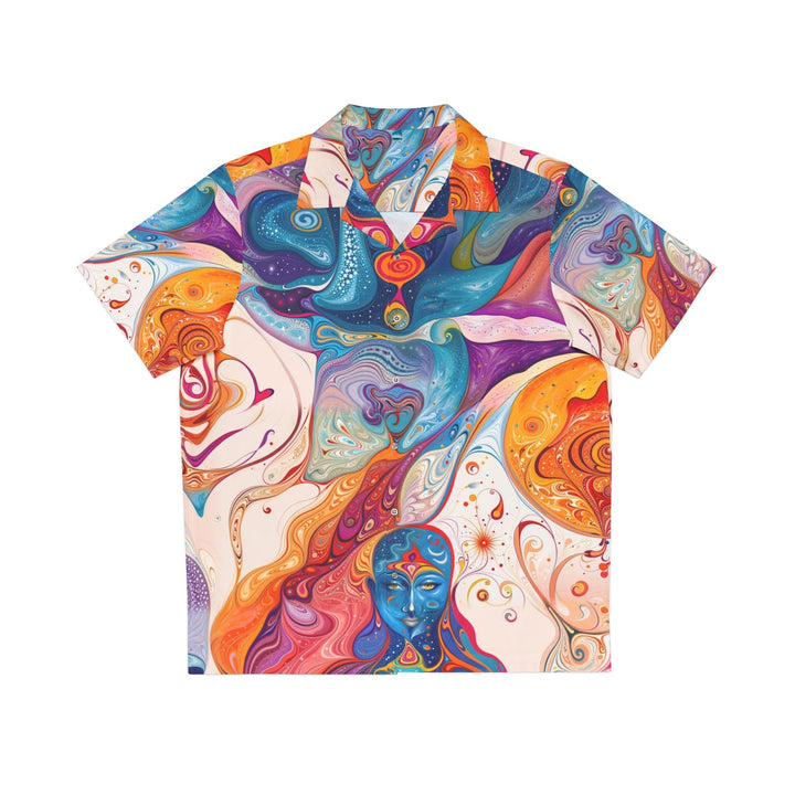 Psychedelic Spiritual Vortex - Men's Hawaiian Shirt - All Over Prints - g(0D·IO) - S - White -