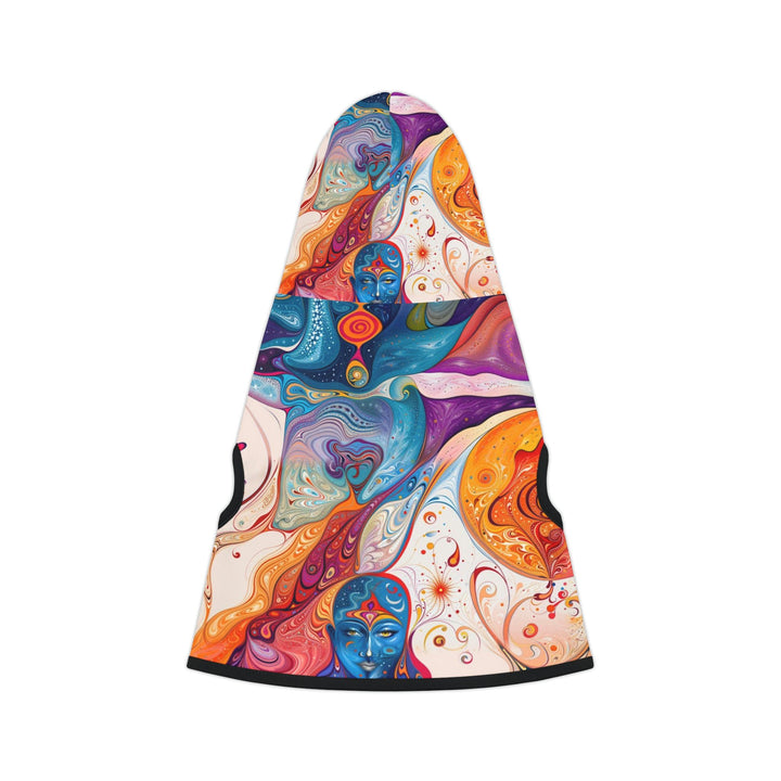 Psychedelic Spiritual Vortex - Pet Hoodie - Pets - g(0D·IO) - XXS - Black Rib -