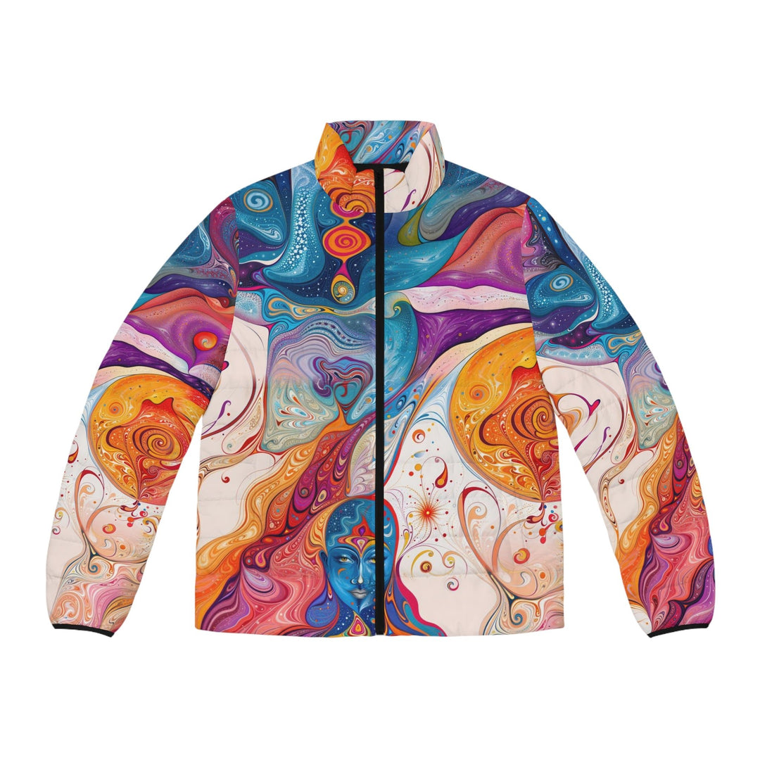 Psychedelic Spiritual Vortex - Puffer Jacket - All Over Prints - g(0D·IO) - S - Black zipper -